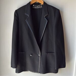 Vintage Louis Féraud Black Wool Blazer